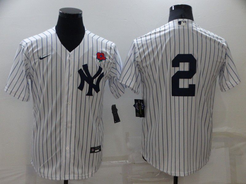Men New York Yankees #2 No Name White Strip Game 2022 Nike MLB Jersey->new york yankees->MLB Jersey